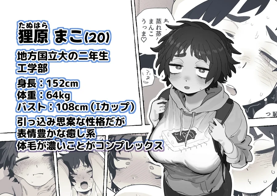 【無料エロ漫画・同人】工学部の狸原さん-1枚目