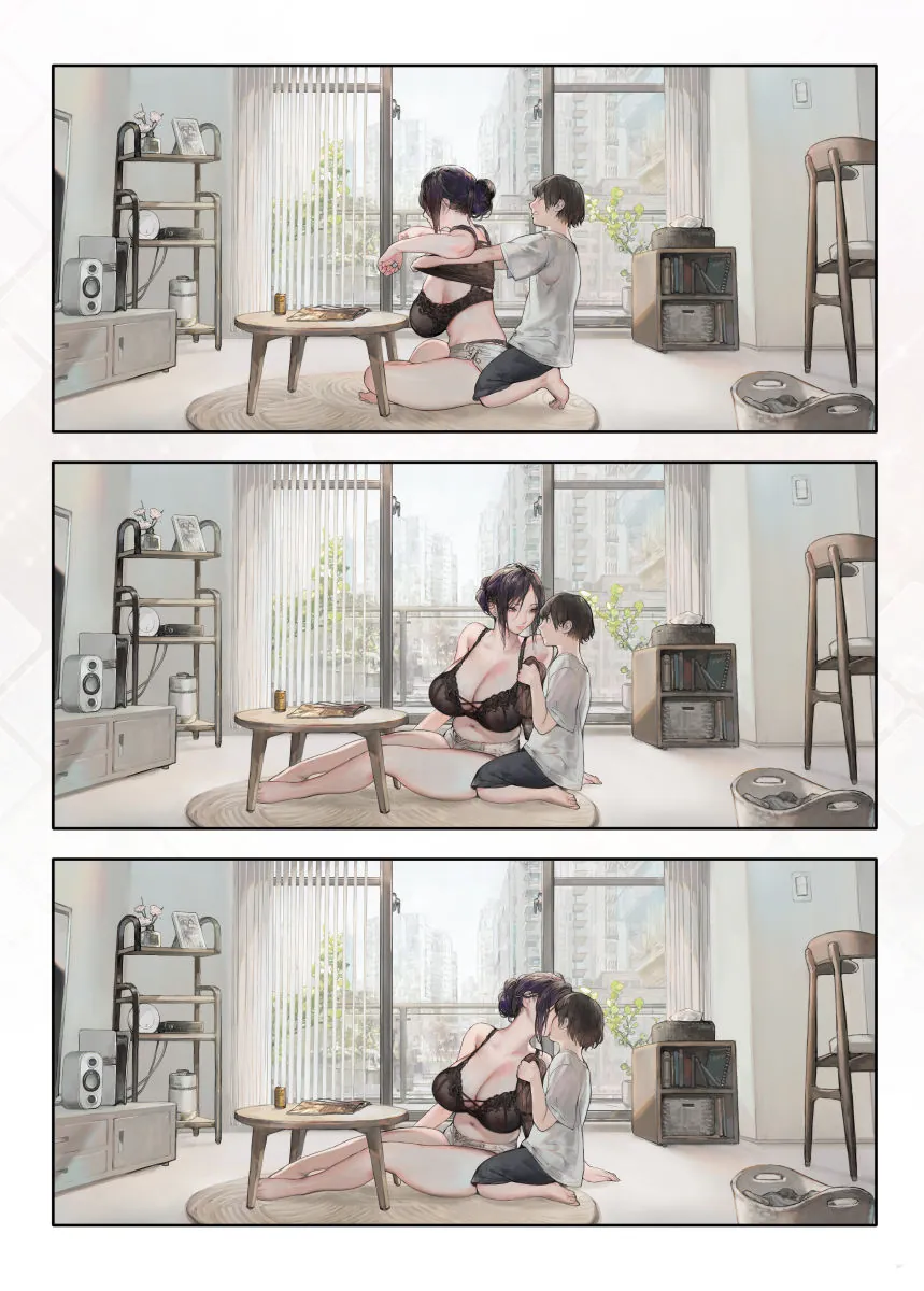 【無料エロ漫画・同人】ご近所の奥さん休みの日は家で暇そう-2枚目