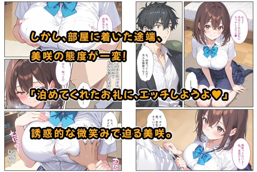 【無料エロ漫画・同人】夜の公園で爆乳女子校生を拾ったら…-4枚目