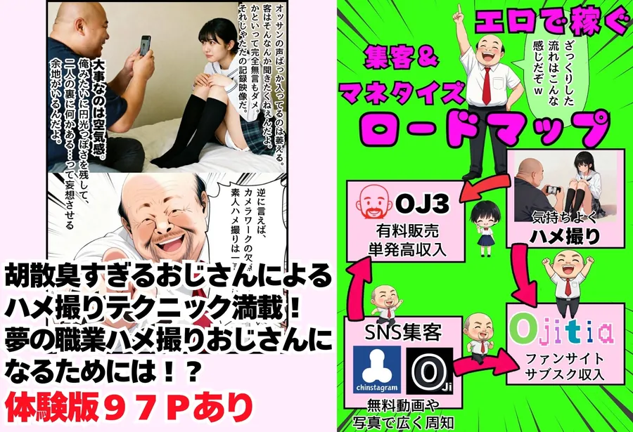 【無料エロ漫画・同人】同人AVで月収100万を稼ぐ！ ハメ撮り撮影テクニック大全【淫乱ボーイッシュ編】-3枚目