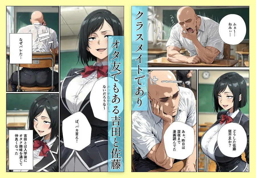 【無料エロ漫画・同人】地味顔爆乳オタ友からの誘惑が止まらない-1枚目