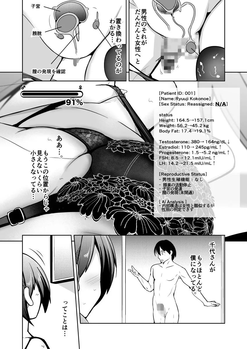 【無料エロ漫画・同人】膣内射精する度に互いの要素が入れ替わっていく話-9枚目