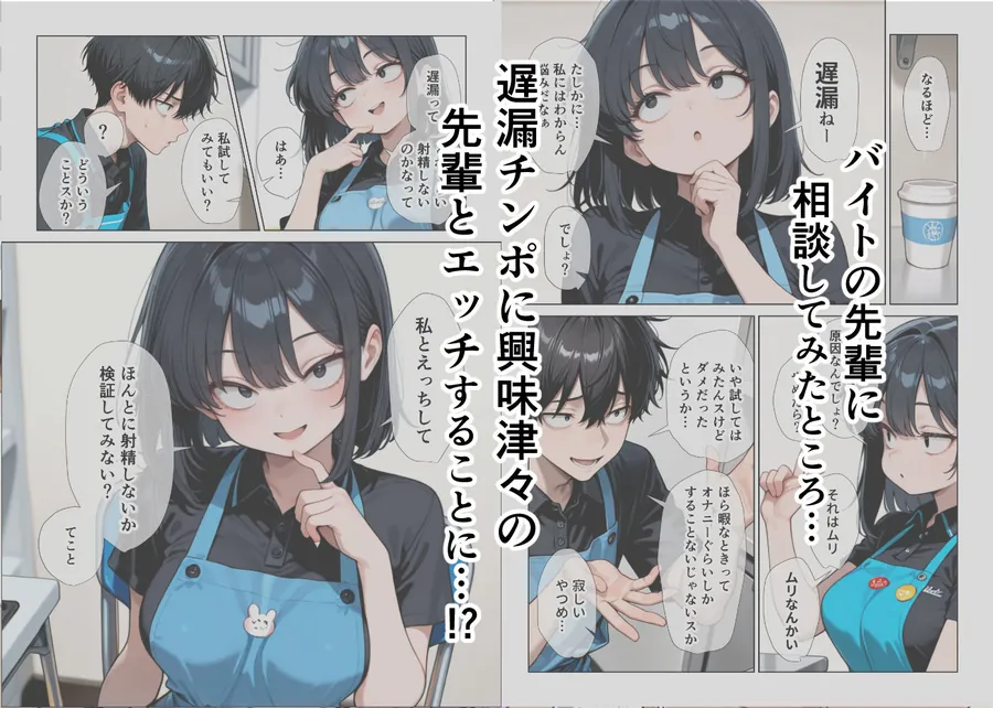 【無料エロ漫画・同人】オナニーしすぎて遅漏の俺が先輩の執拗なキスハメと中出し懇願で暴発させられた挙句イキ癖つけられて早漏になっちゃった話-2枚目