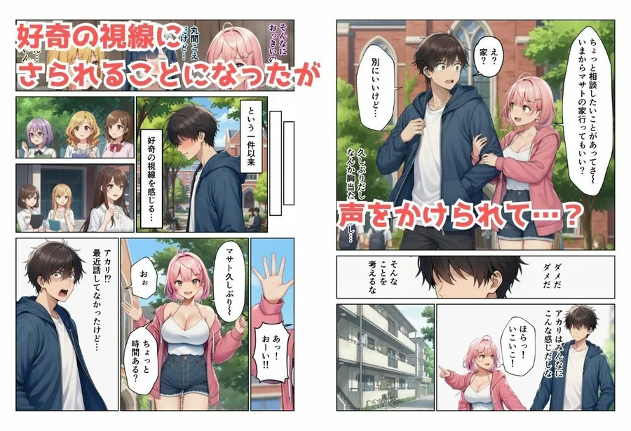 【無料エロ漫画・同人】デカチンがバレたらハーレムになった話！！-2枚目